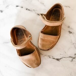 Pons Avarcas Frailera Toddler Tan Leather Sandals